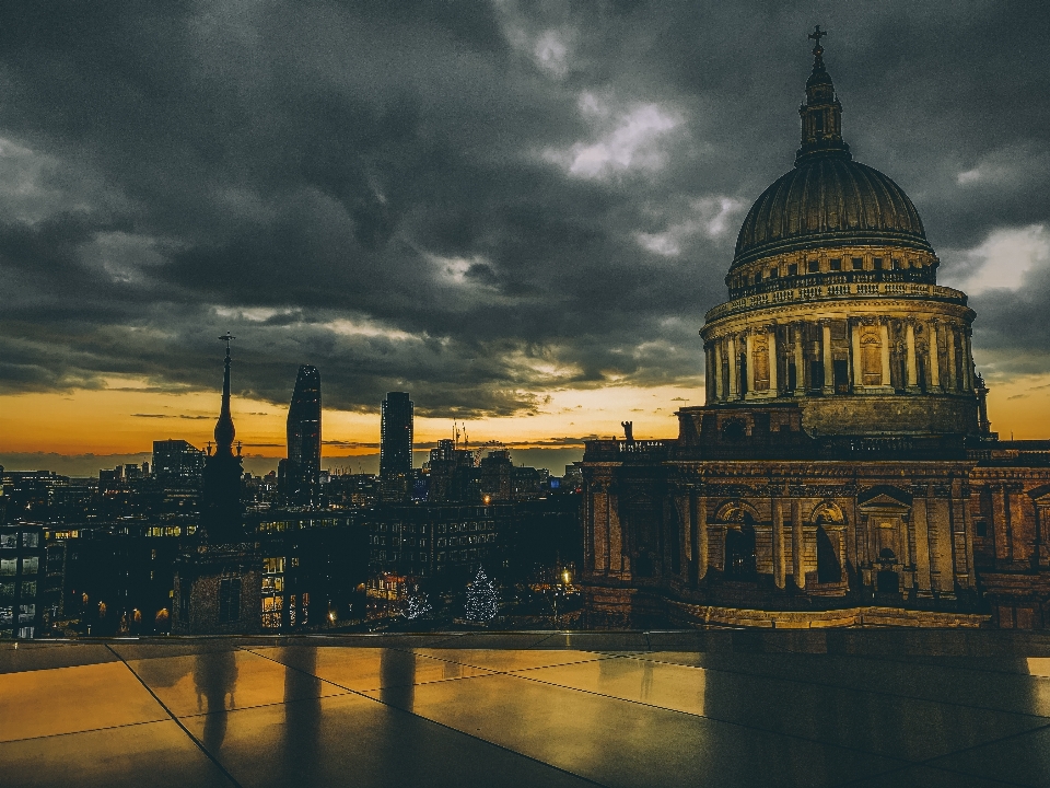 Londra gün batımı katedral st paul'un
