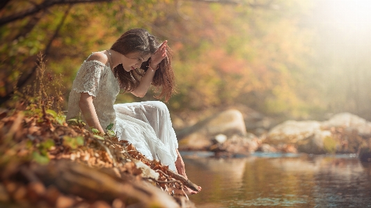 Woman people in nature photograph Photo