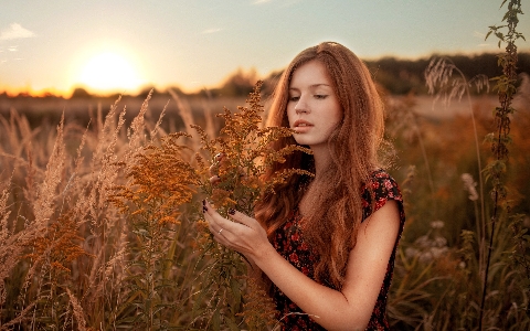 Woman people in nature hair Photo