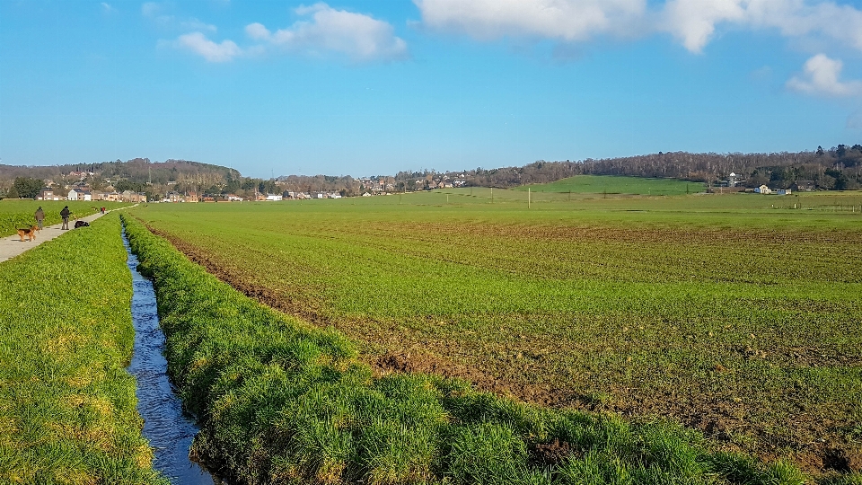 Countryside landscape clouds belgium