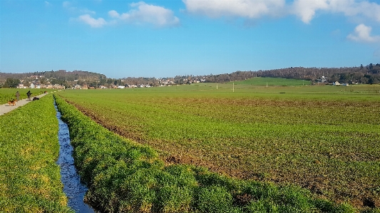 Countryside landscape clouds belgium Photo