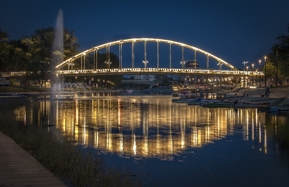 Köprü akşam şehir refleks