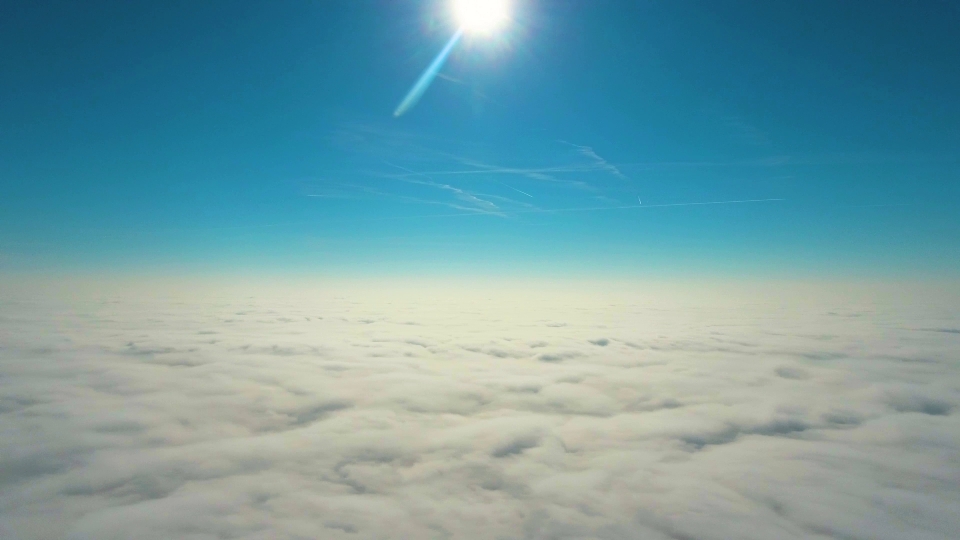 云 天空 蓝色的 太阳