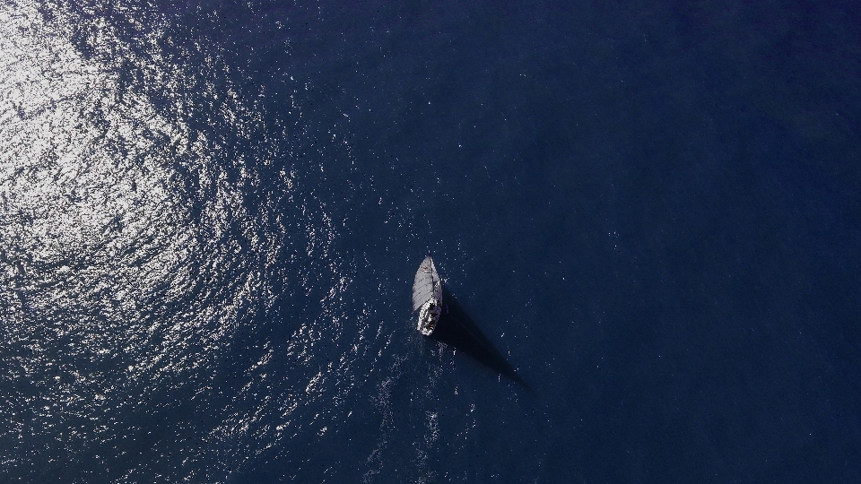 Barco isolado a vela
 navegar