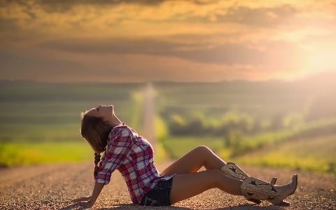 Woman people in nature sky Photo