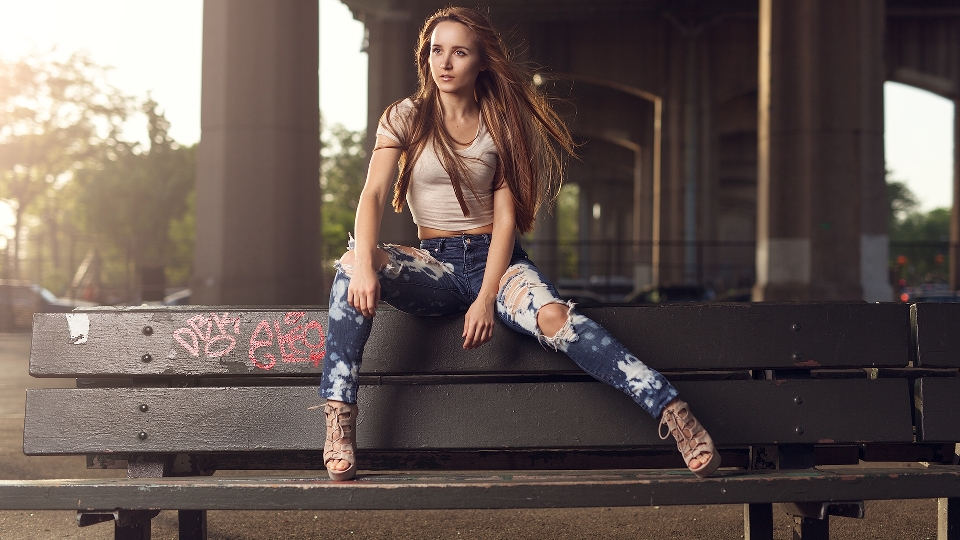 Woman jeans clothing beauty