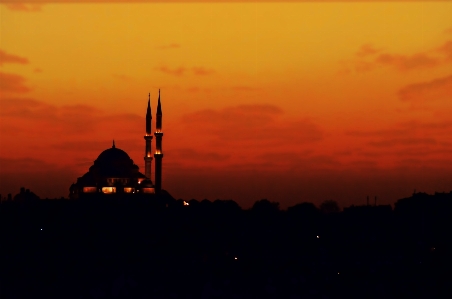 Landscape istanbul sunset scape Photo