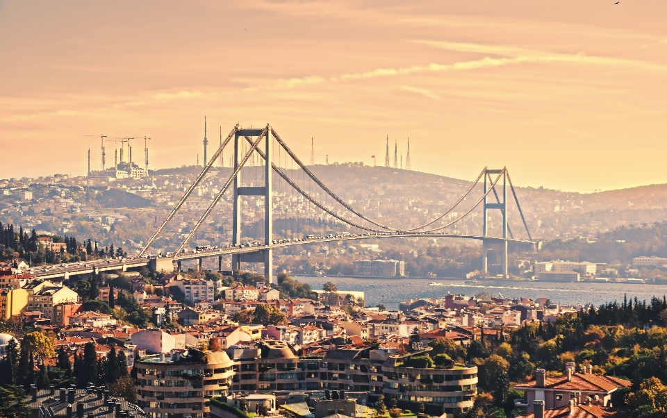 Landscape istanbul sunset scape