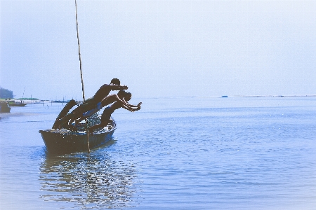 Boat childhood river water Photo