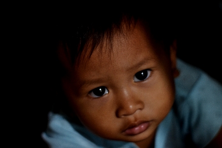 Foto Anak-anak anak menghadapi pipi
