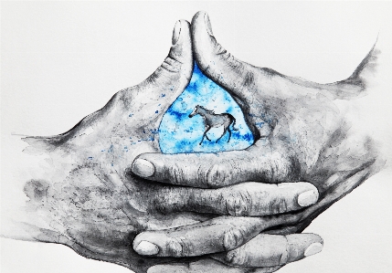 Hands art creative painting Photo