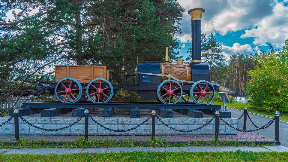 Barco trem transporte roda