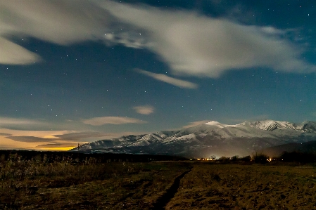 Night stars cloud sky Photo