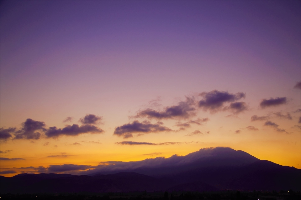 Morning dawn mountain clouds