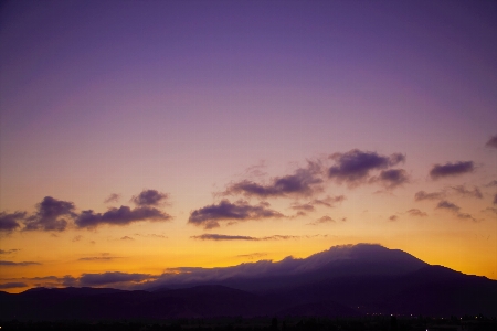 Morning dawn mountain clouds Photo