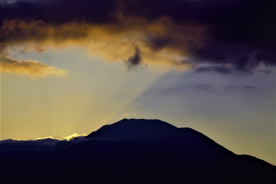 Morning dawn mountain clouds