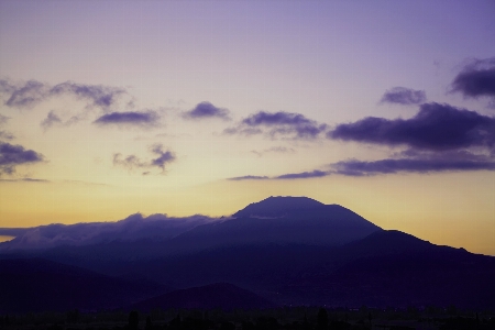 Morning dawn mountain clouds Photo