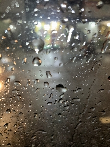 Rain car window typhoon thunder Photo