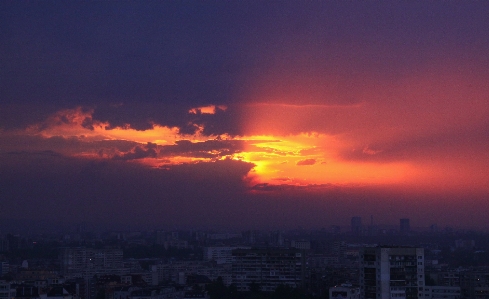 Red sunset cloud sky Photo