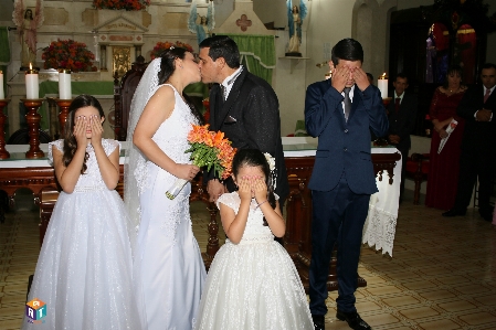 Woman bride gown photograph Photo