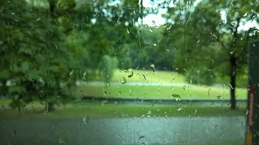 濡れた 窓 雨 レインドロップ 写真