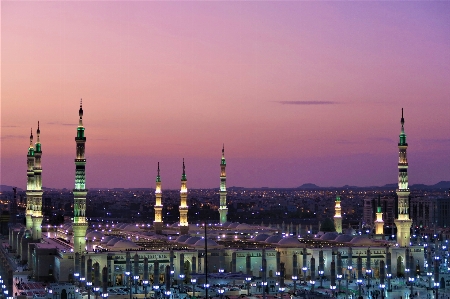 Masjid of the prophet medina mosque minarets Photo