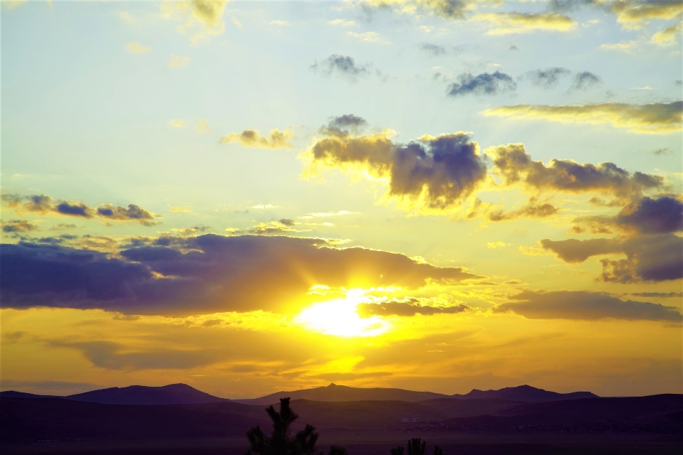 Atardecer noche naturaleza hermoso