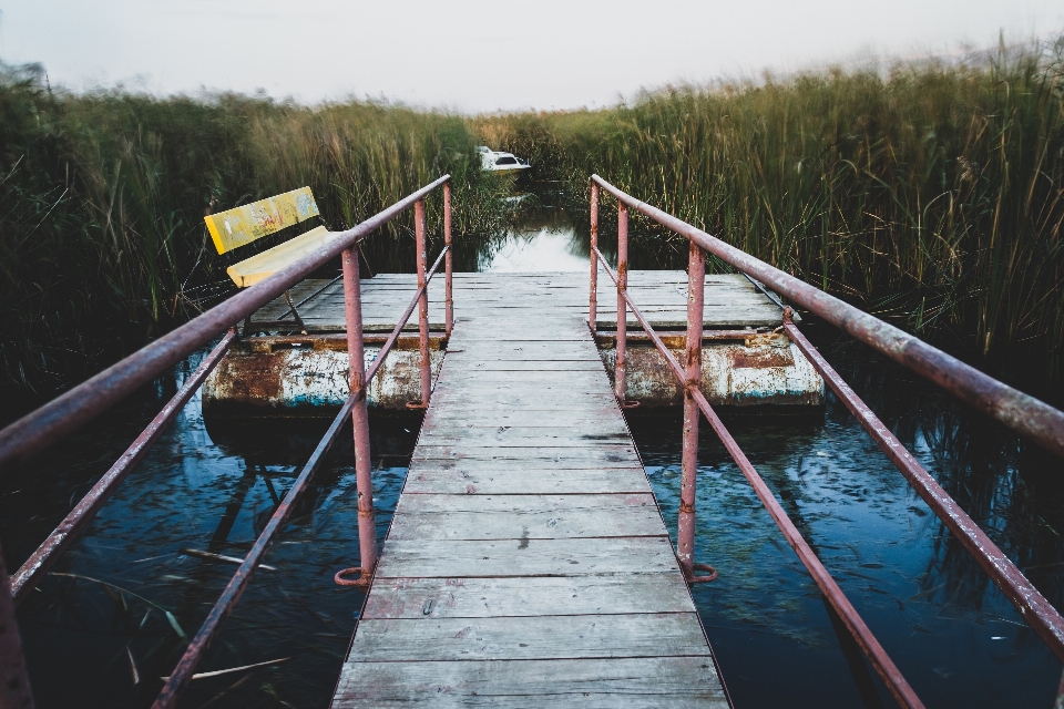 Brücke boot wasser blau