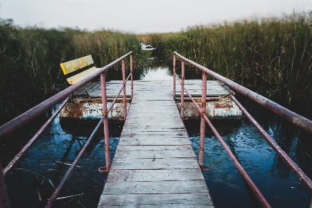 Photo Pont bateau eau bleu