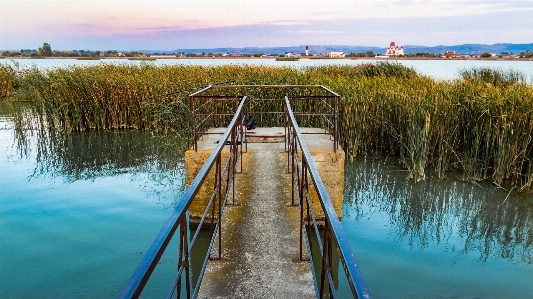 Bridge boat water blue Photo