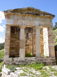 Greece delphi temple ancient roman architecture Photo