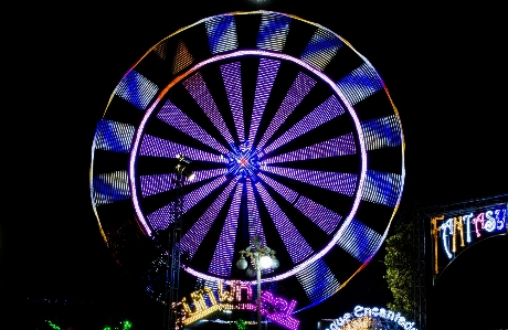 Fair lights night wheel Photo