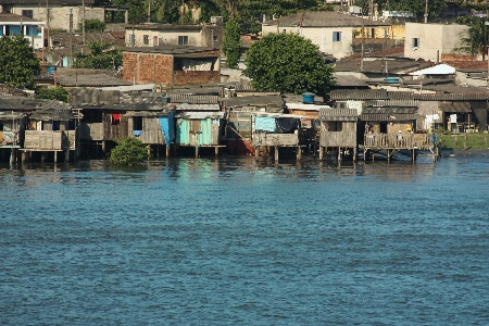 Slum poverty huts stick Photo