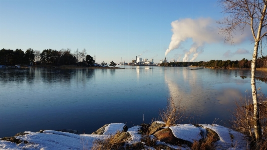 Skoghalls fabriken body of water natural landscape Photo