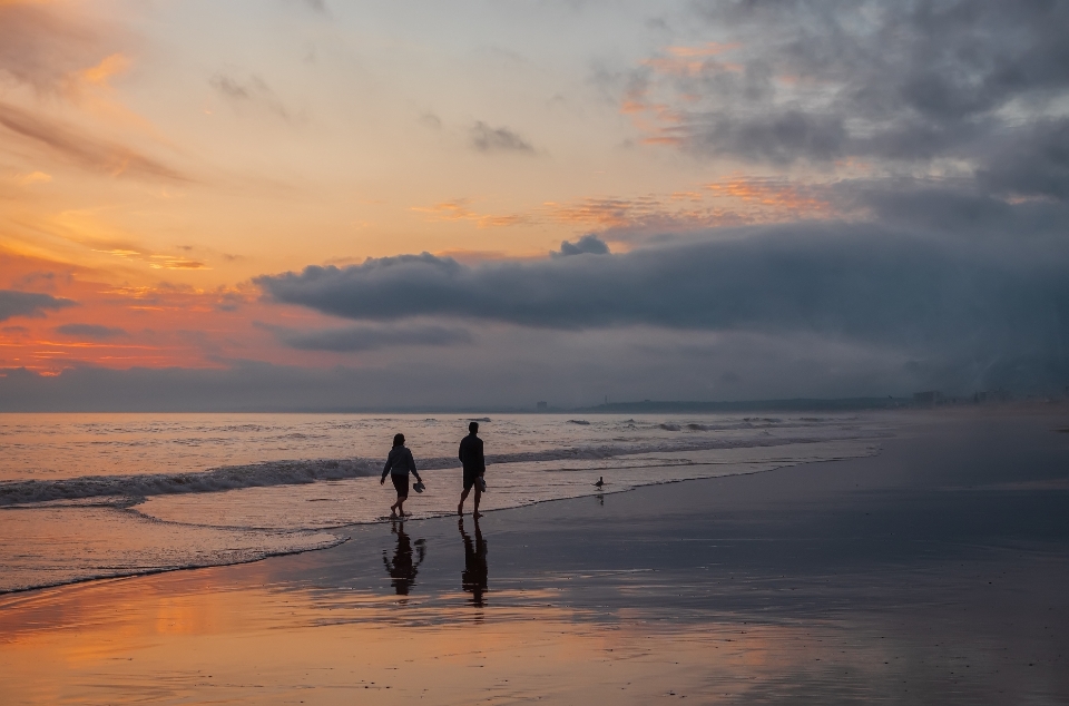 Ozean sonnenuntergang himmel strand