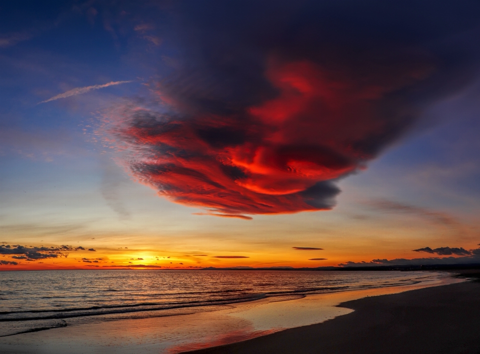 Sonnenuntergang himmel nachglühen
 horizont