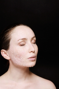 Woman skin care salt Photo