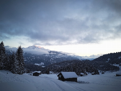 Swiss switzerland winter landscape Photo