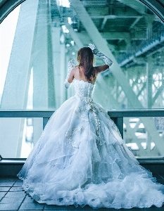 Woman wedding dress gown Photo