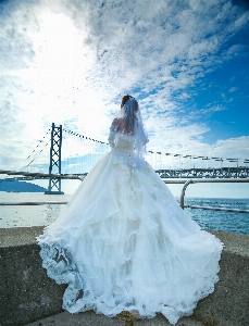 Woman wedding dress bride photograph Photo