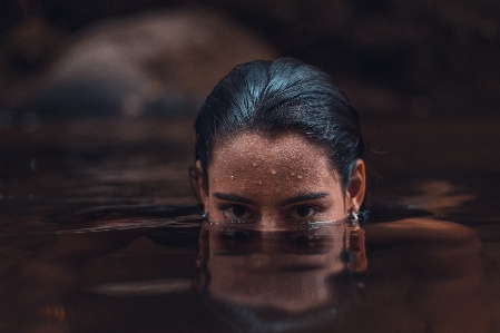 Foto Mulher face cabeça água