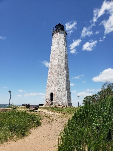 New haven light house lighthouse point park connecticut Photo