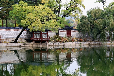 Autumn korea reflection water Photo