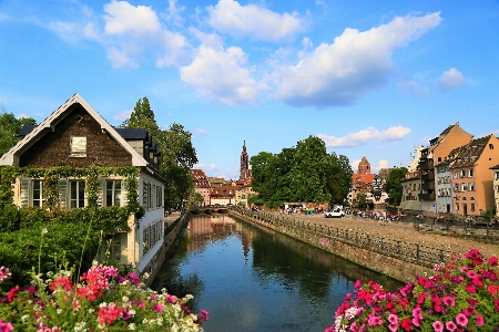 City buildings river canal Photo