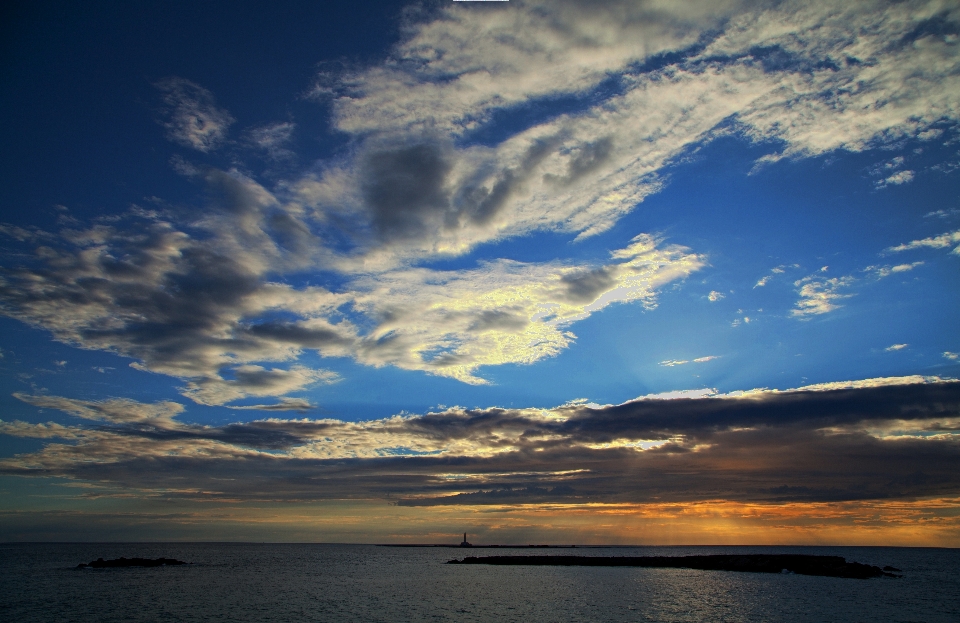 Sunset italy clouds sea