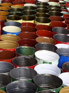 Barrels container stock port Photo