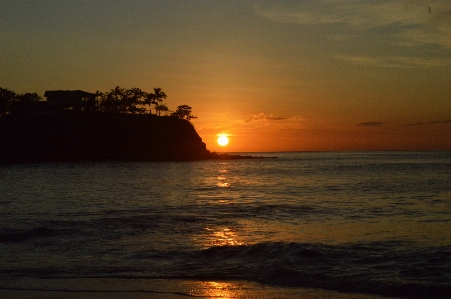 Sunset flamingo beach sky Photo