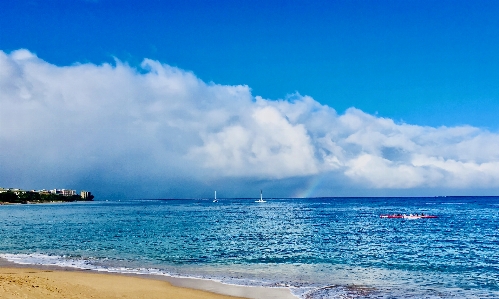 Maui beach canoe ocean Photo