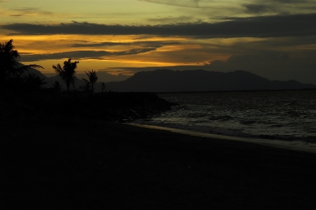 Evening sun sea beach Photo