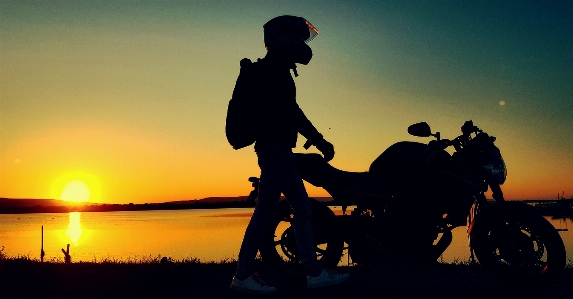 Bike sun sunset silhouette Photo